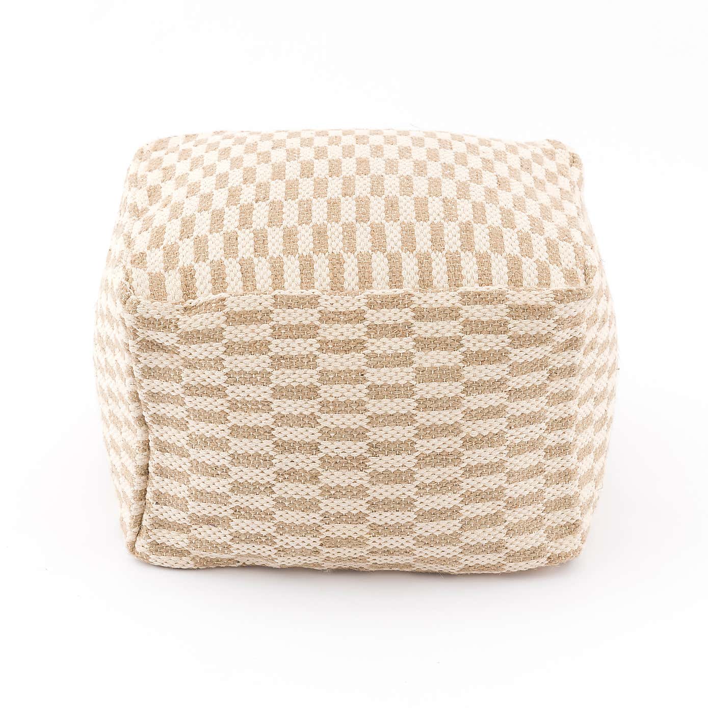 Rayna Rectangle Checkerboard Pouffe