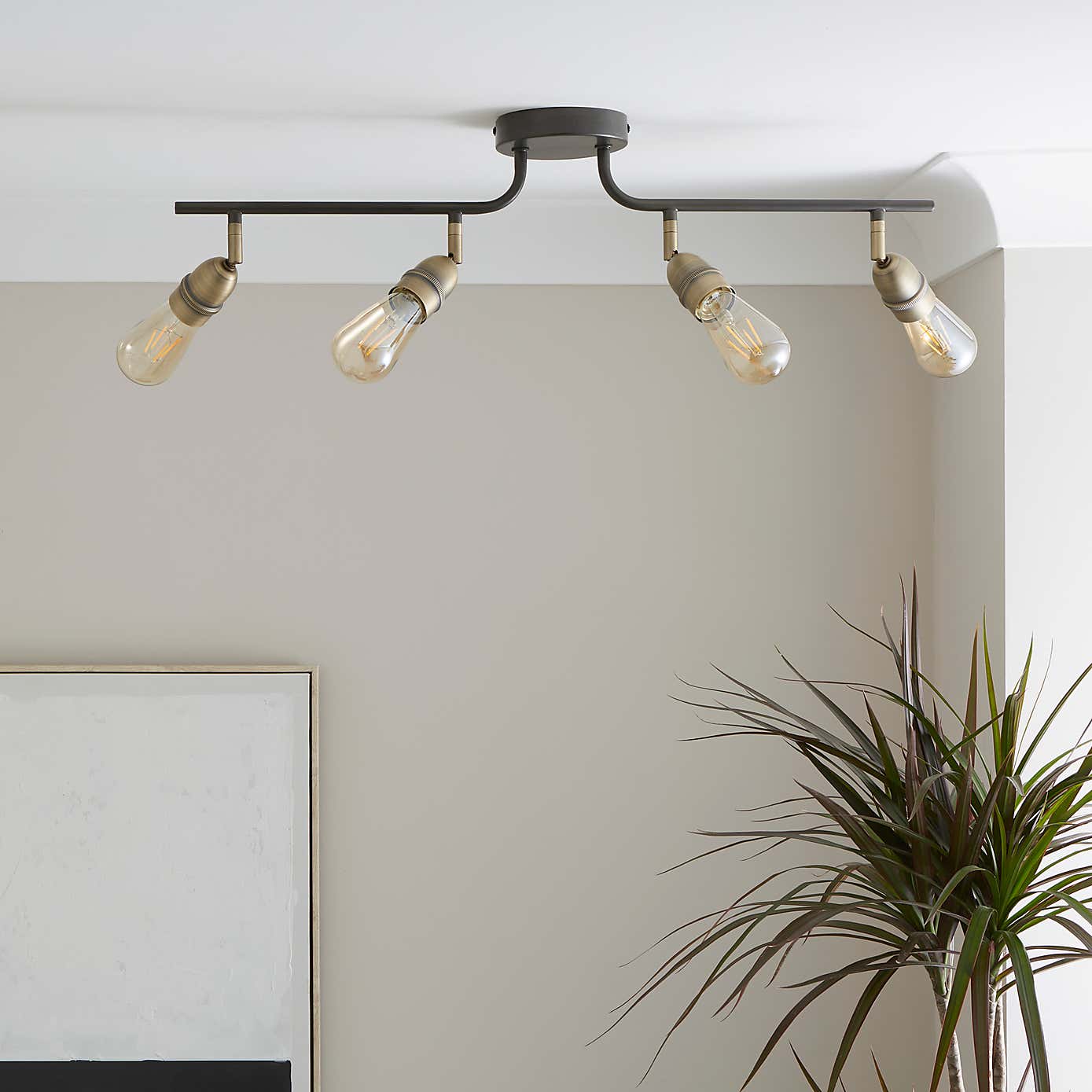 Marsden Industrial 4 Light Spotlight Bar