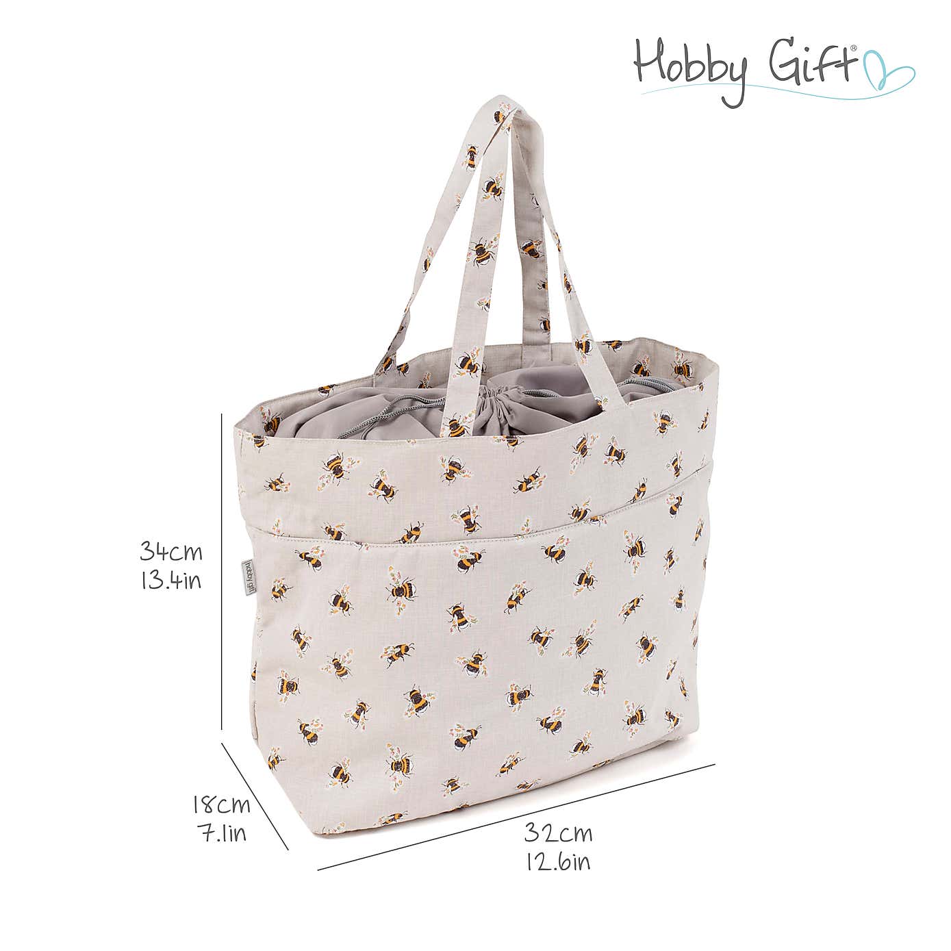 Hobby Gift Bee Large Drawstring Craft Bag