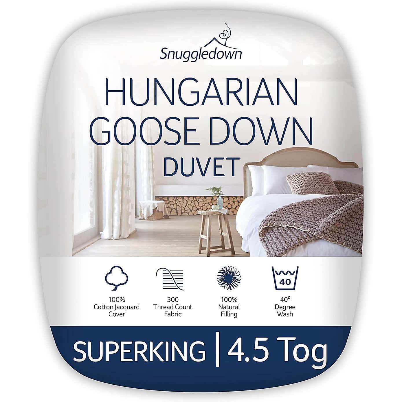 Snuggledown Retreat Hungarian Goose Down 4.5 Tog Summer Duvet