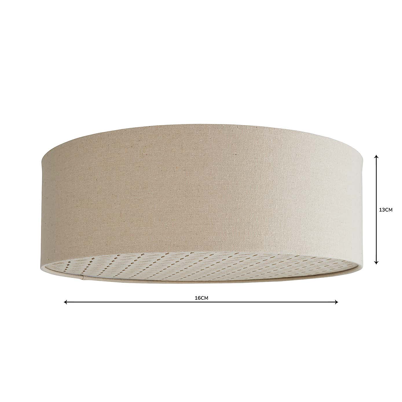 Kirsty Shade Taupe Flush Ceiling Fitting