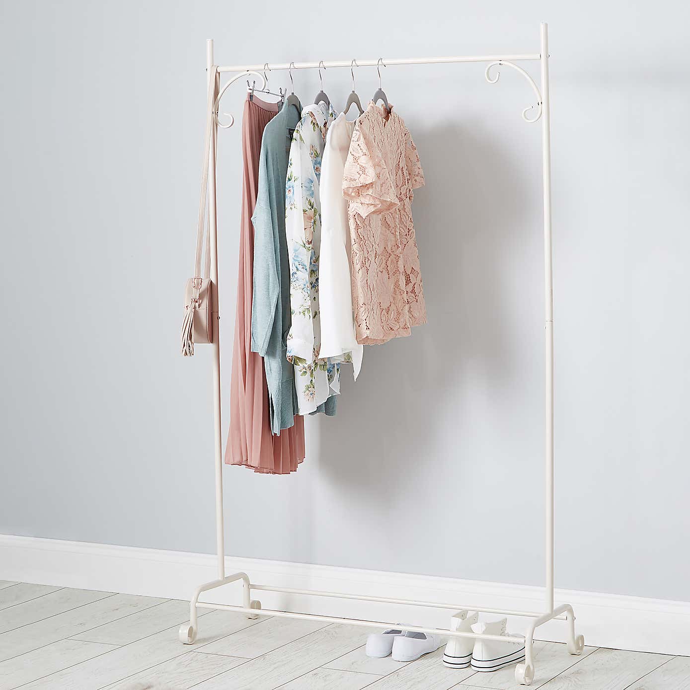 Cream Clothes Rail