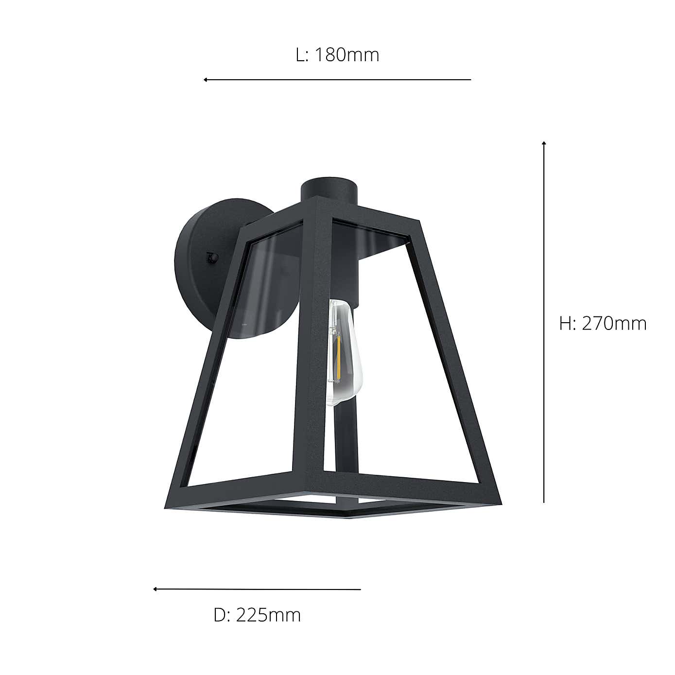 EGLO Mirandola 1 Light Caged Outdoor Wall Light