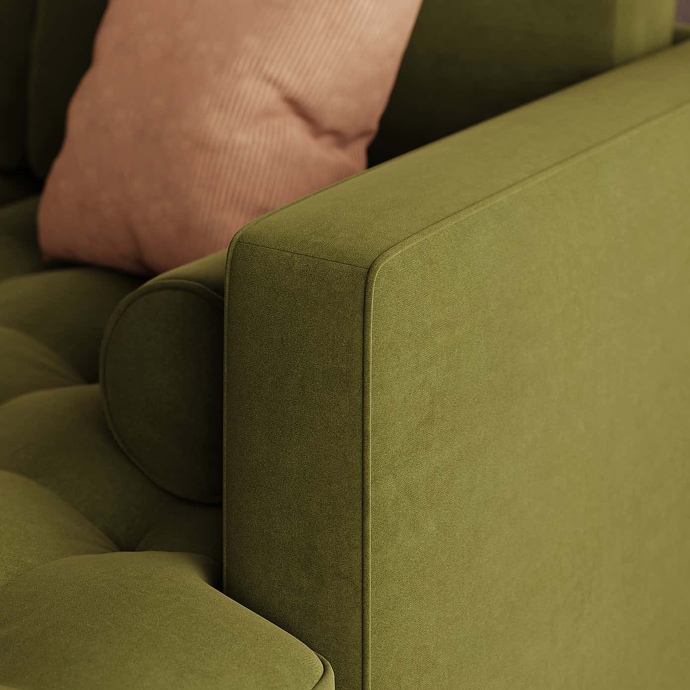 Zoe 4 Seater Corner Double Sofa Bed, Velvet