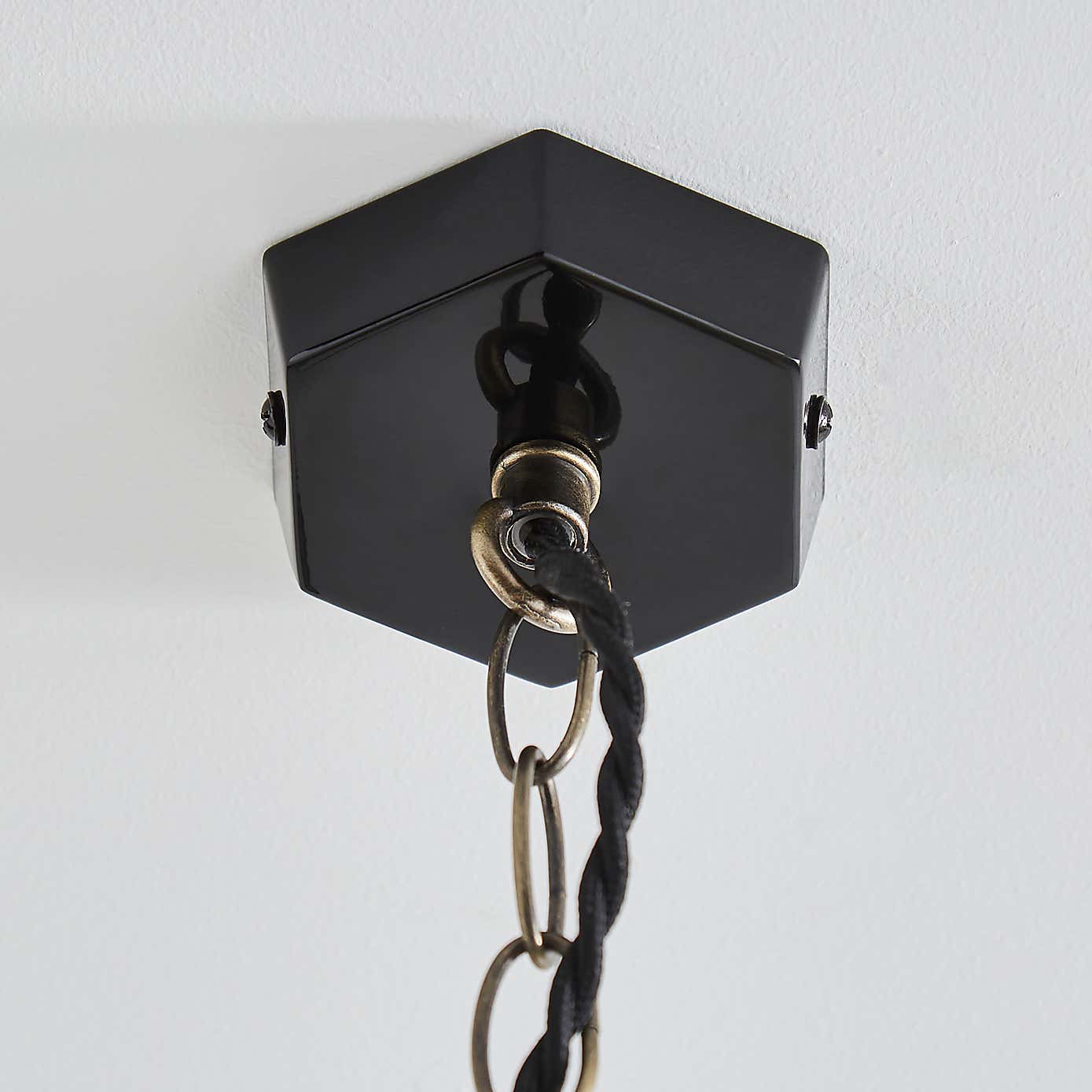 Industrial Painted Glass Pendant Light