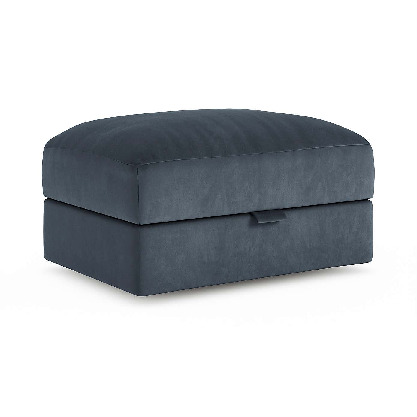 Hattie Matte Plush Velvet Storage Footstool