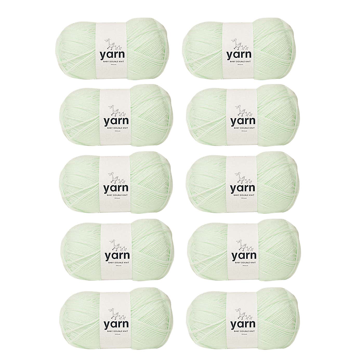 Pack of 10 DK Baby Yarn 100g Balls