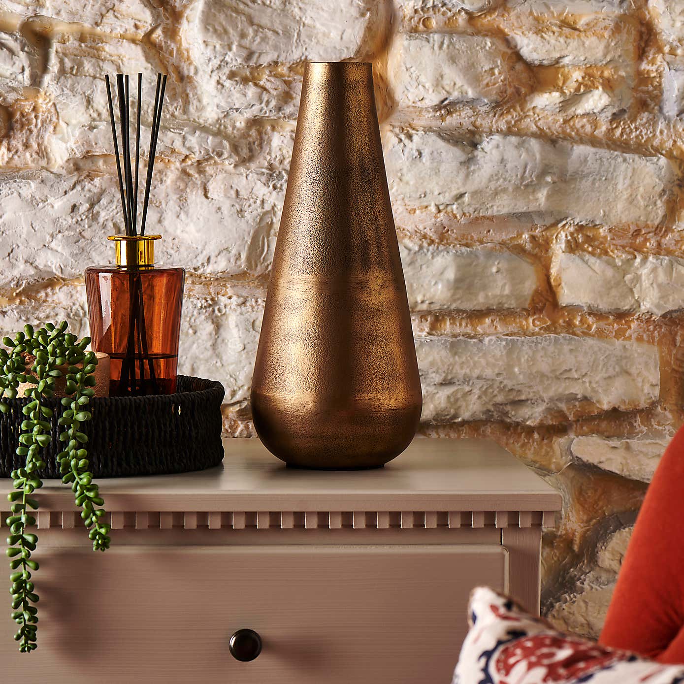 Luxe Traveller Bronze Metal Vase 35cm