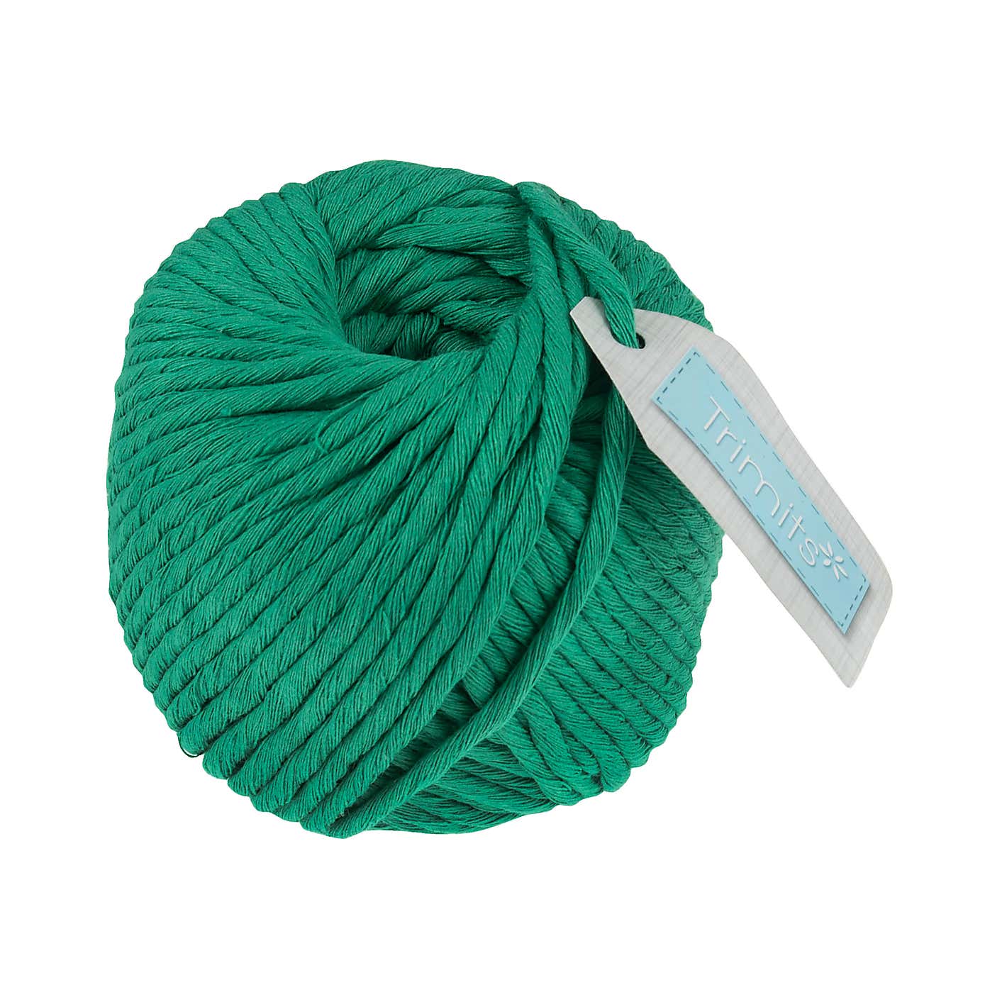 Macrame Cord Cotton 50m x 4mm Emerald