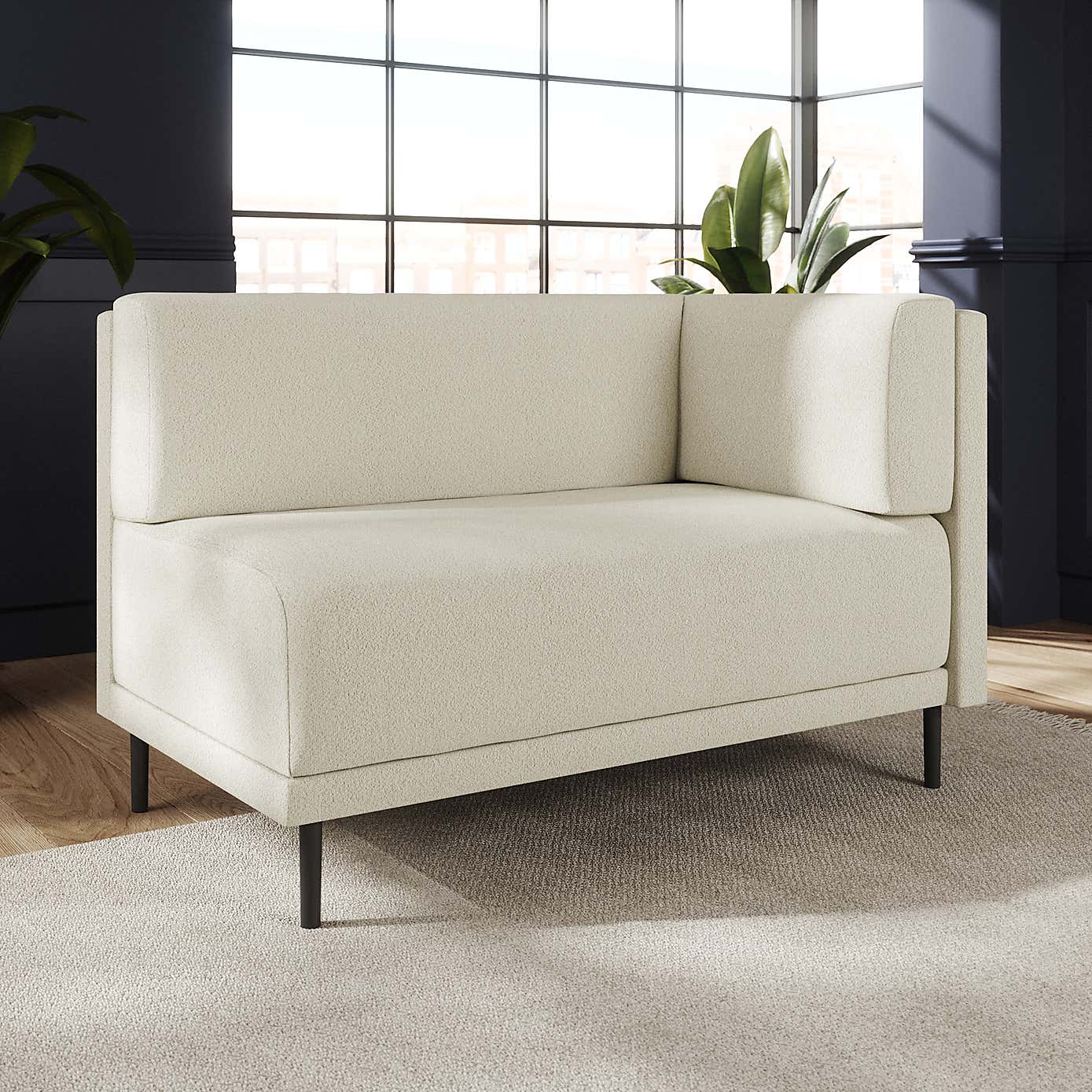 Mae Corner Dining Bench, Boucle