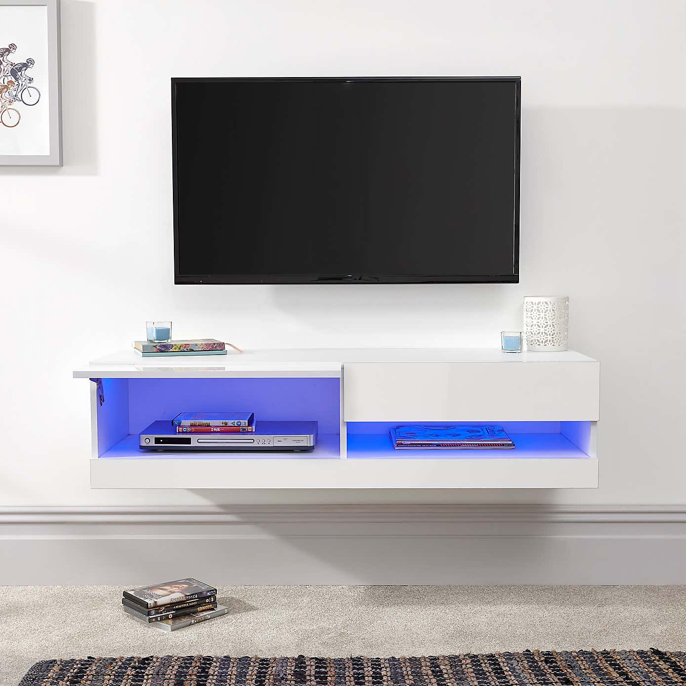 Galicia LED Floating Wall TV Unit for TVs up to 55"