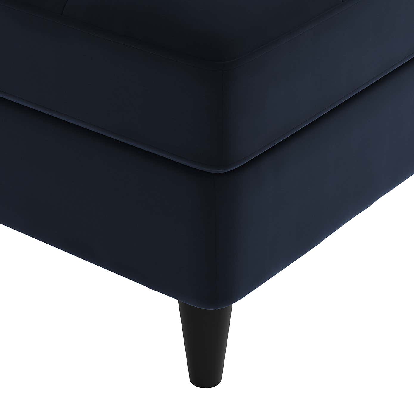 Zoe Velvet Storage Footstool