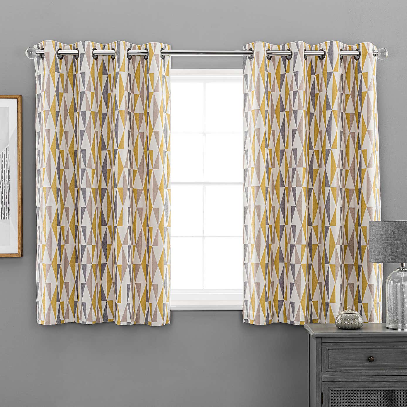 Elements Triangles Eyelet Curtains