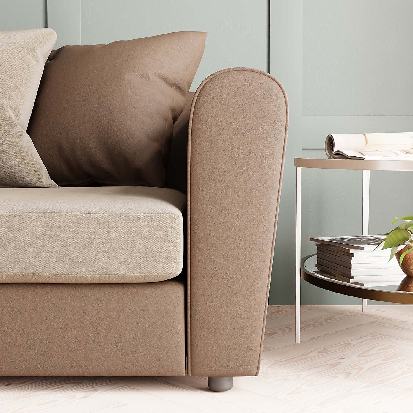 Blake Soft Faux Leather Combo 2 Seater Sofa