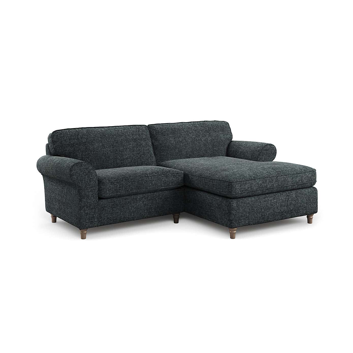Flori Corner Chaise Sofa, Chunky Chenille