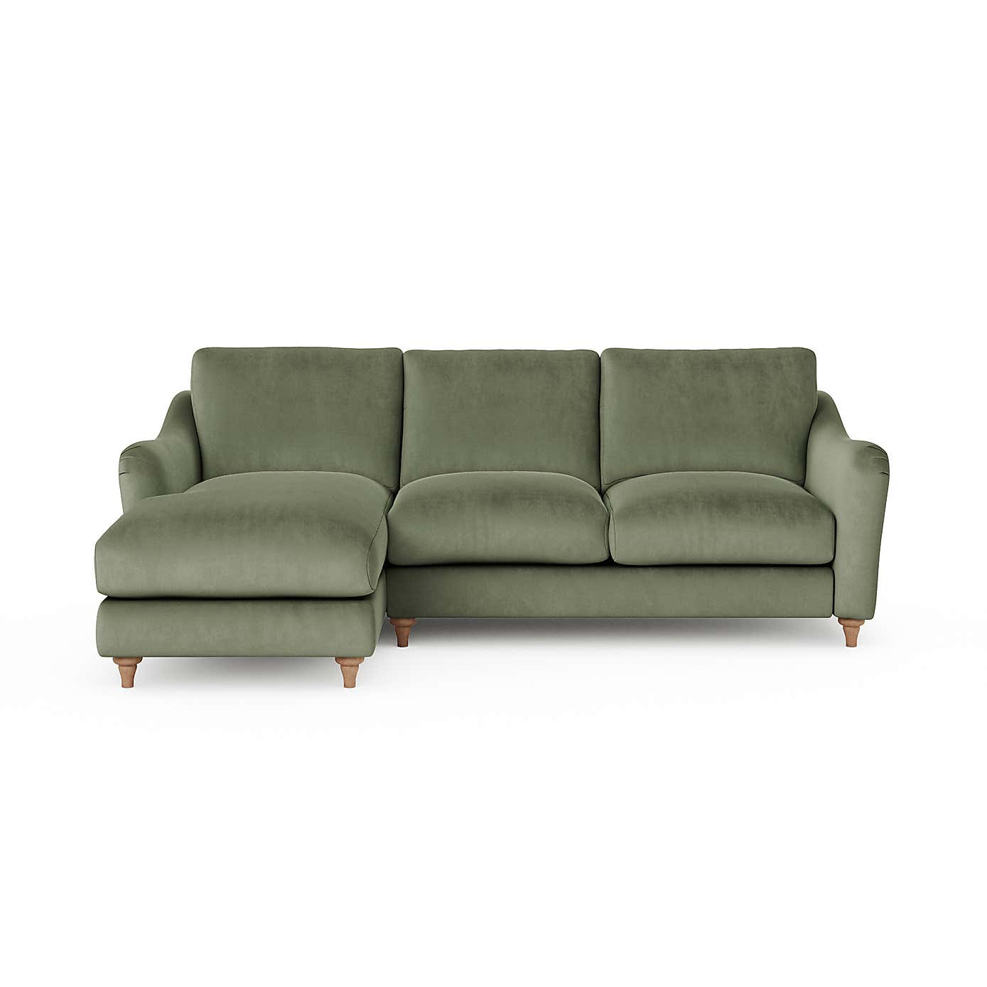 Hattie Matte Plush Velvet Corner Chaise Sofa