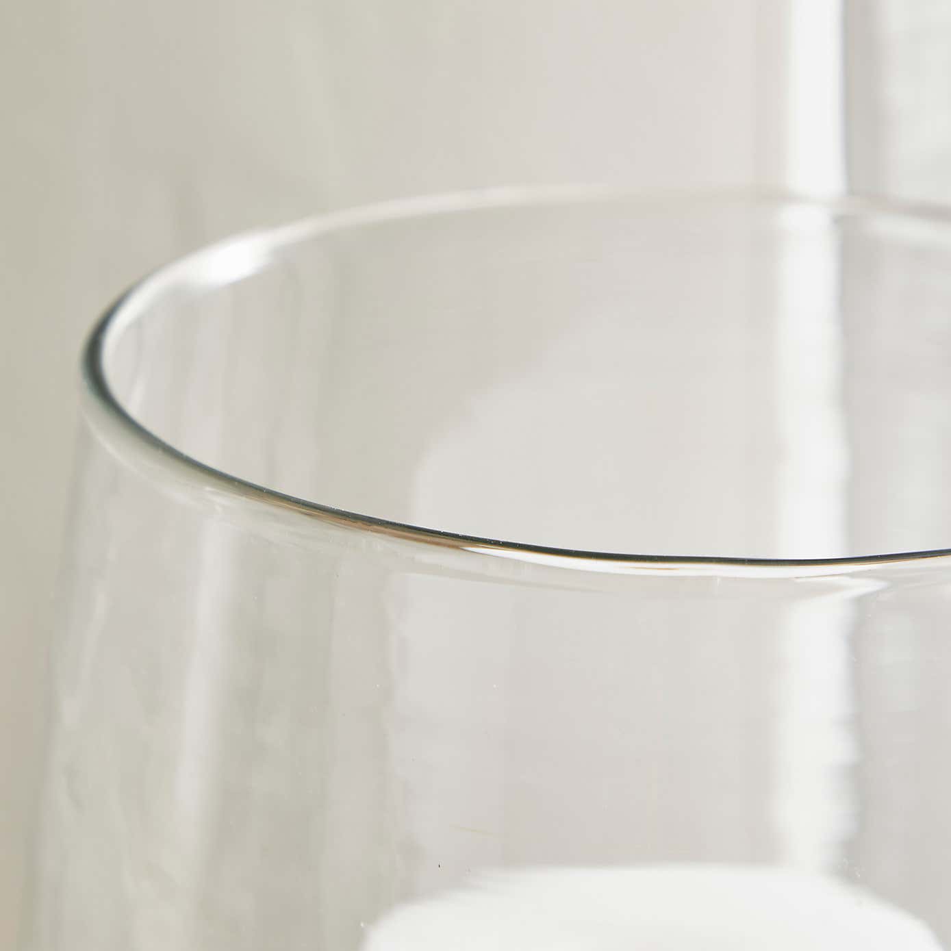 Churchgate Wood Glass Hurricane Candle Holder