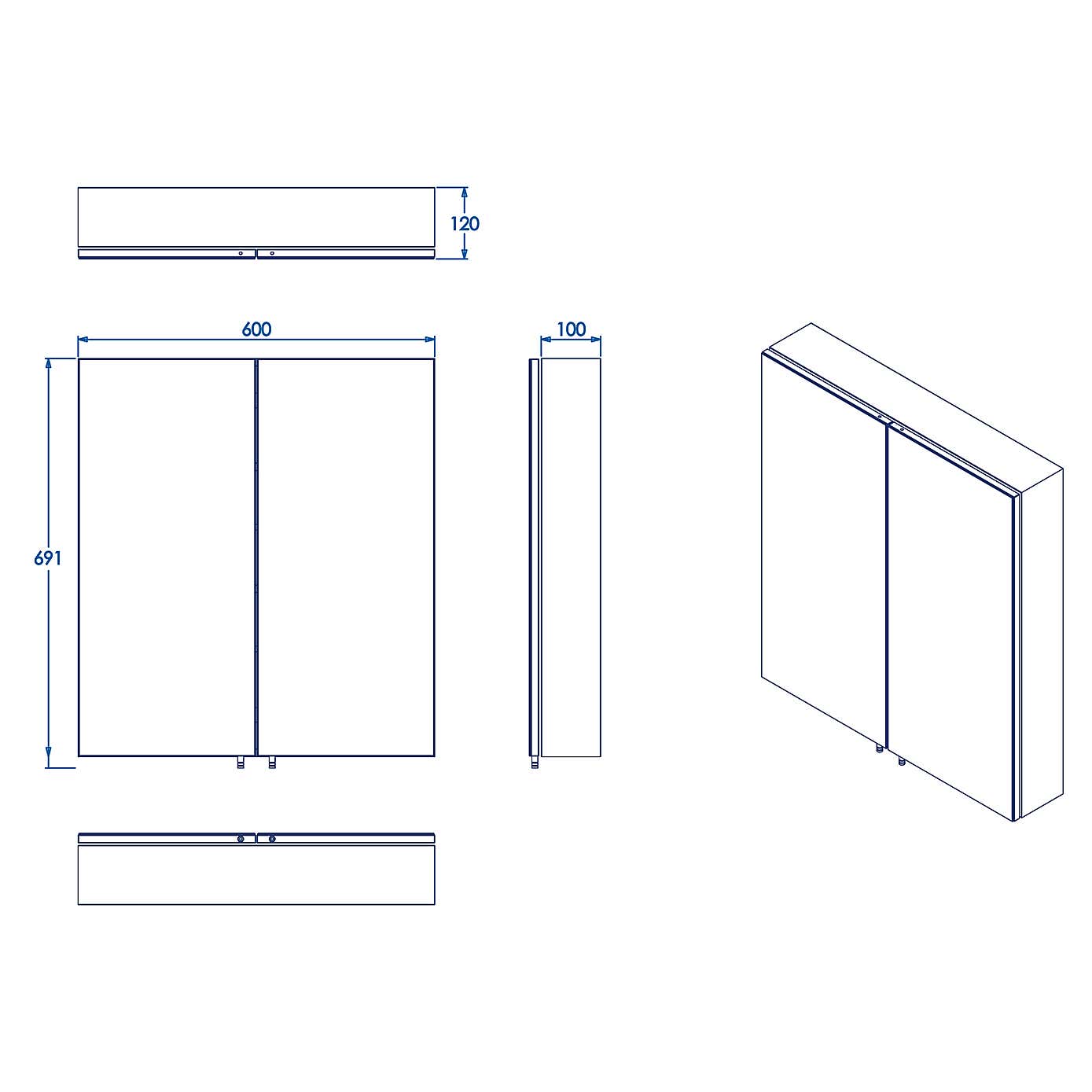 Dawley Steel Double Door Cabinet, Matt Black