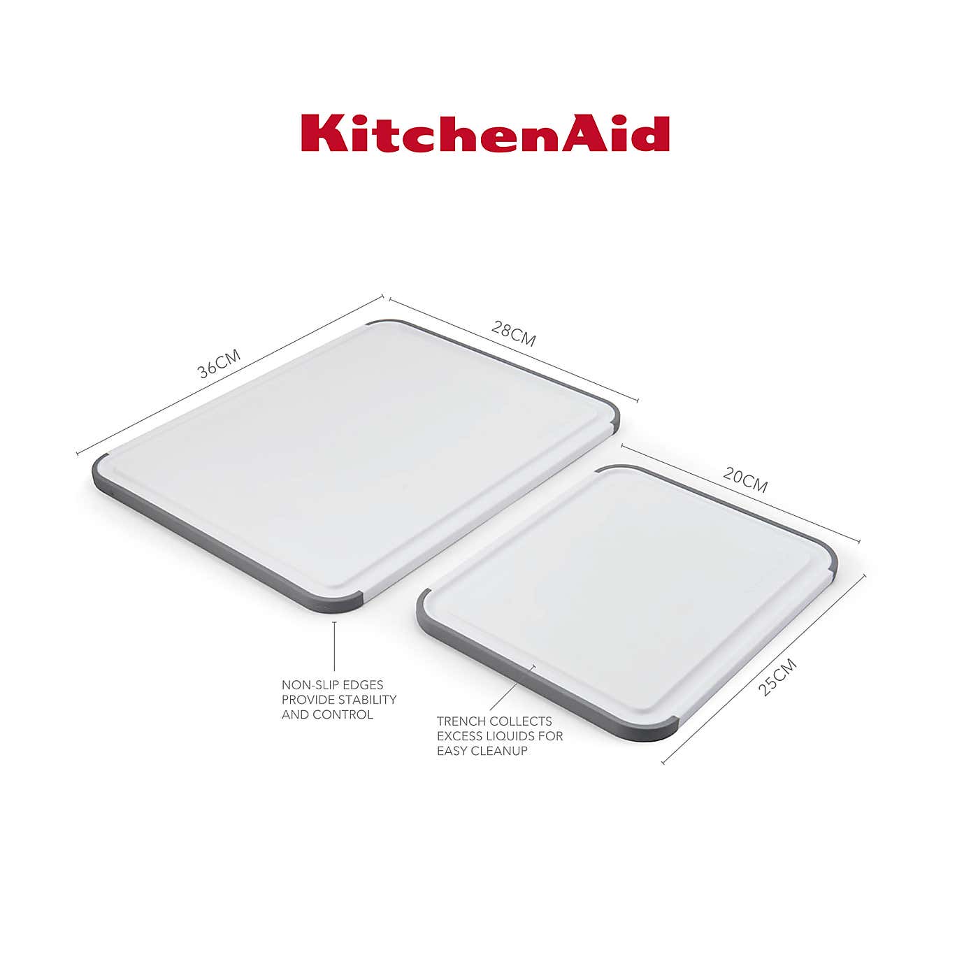 KitchenAid Set of 2 Classic Nonslip Chopping Boards