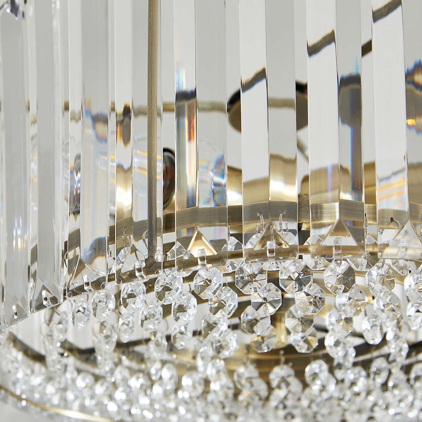 Crus 3 Light Semi Flush Ceiling Light