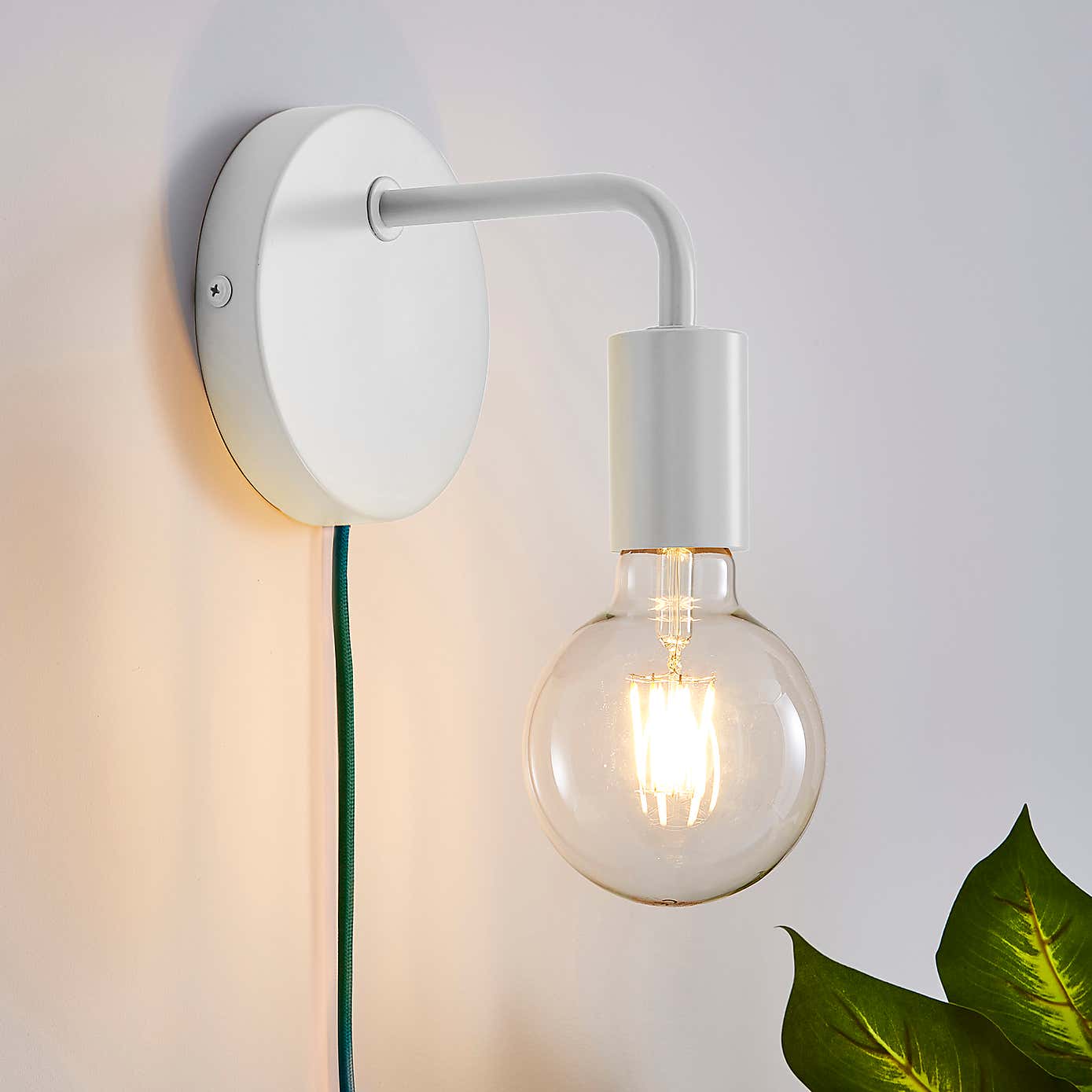 Grey Koppla Plug-in Wall Light