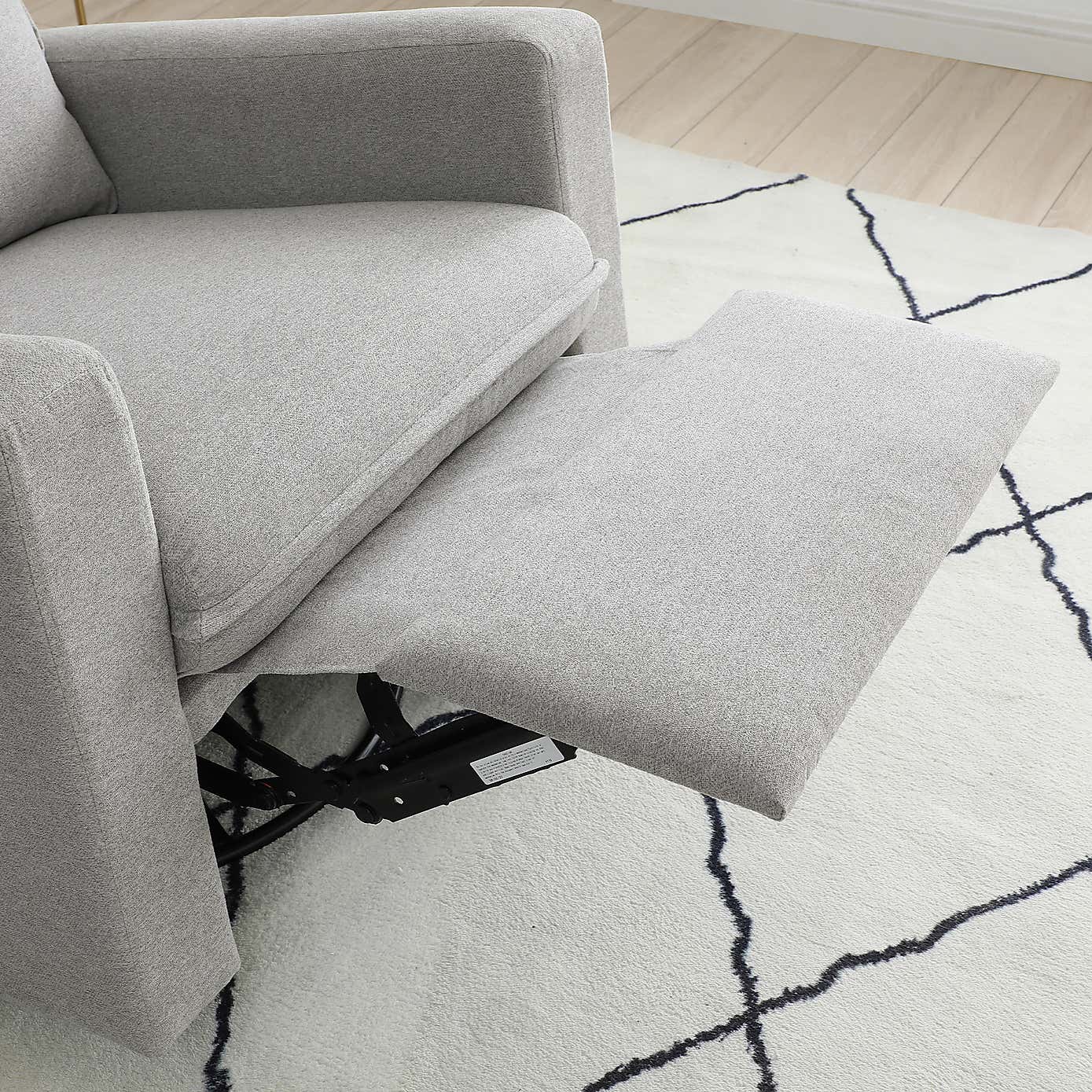 Avery Swivel Manual Recliner Chair, Natural