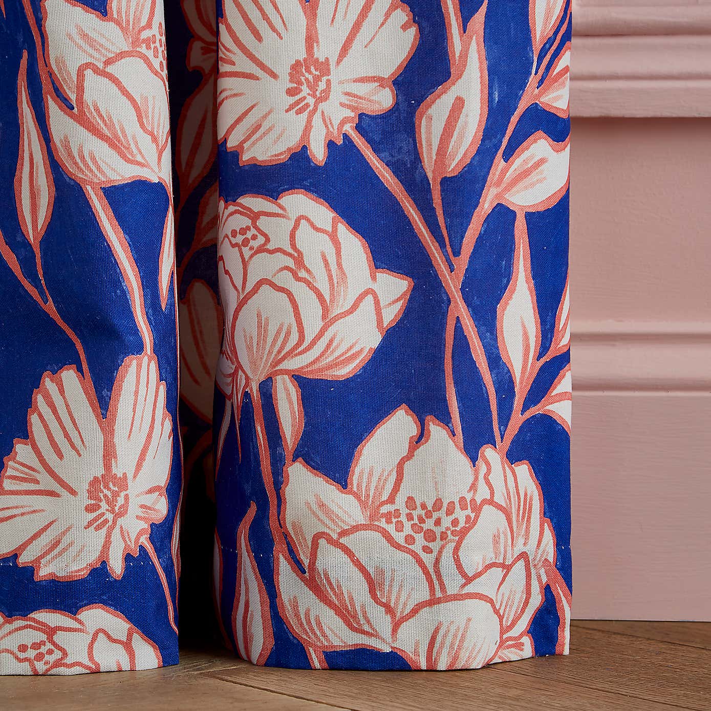 Sophie Robinson Tree Peony Pencil Pleat Single Curtain