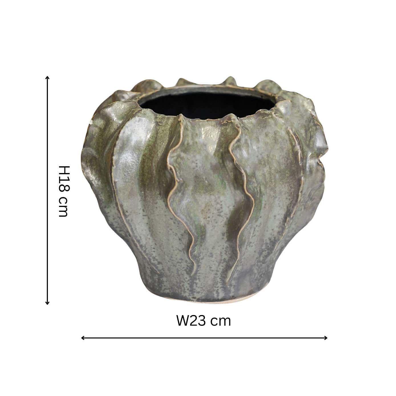 Scarlet Coral Reef Ceramic Vase