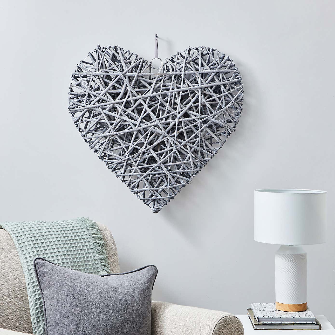 Large Wicker Heart 60cm