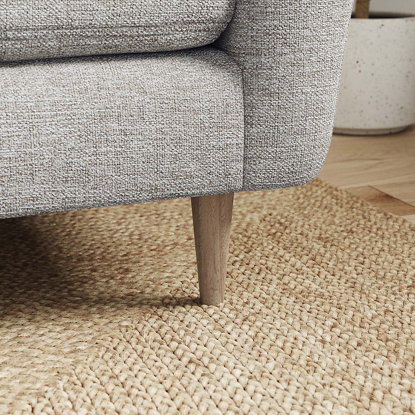 Sven Tonal Weave 4 Seater Sofa