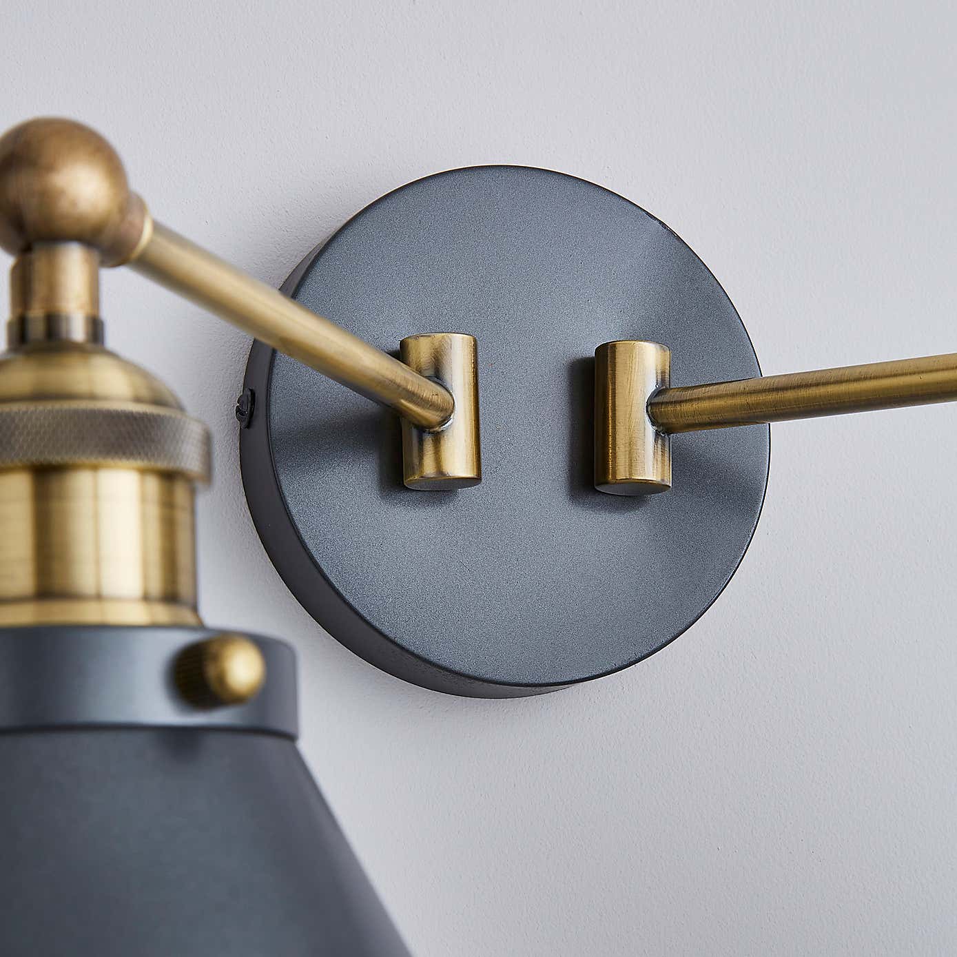 Logan Dual Wall Light Grey