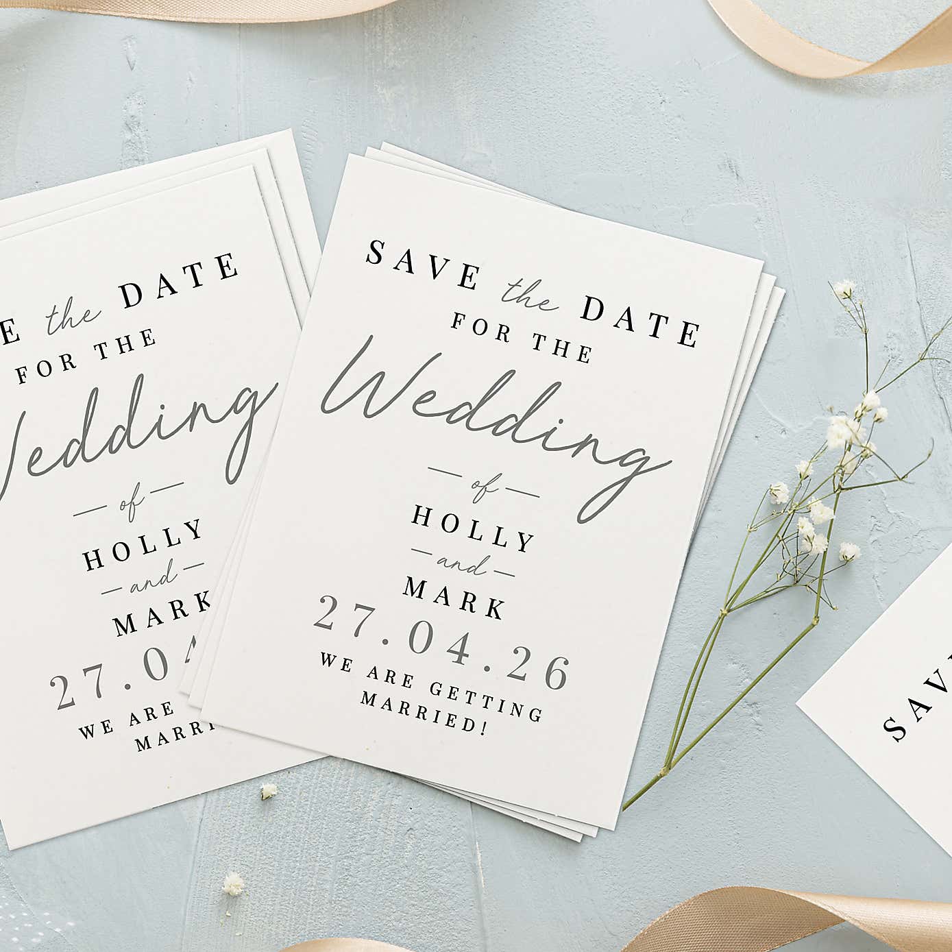 Pack of 36 Personalised Save the Date Cards