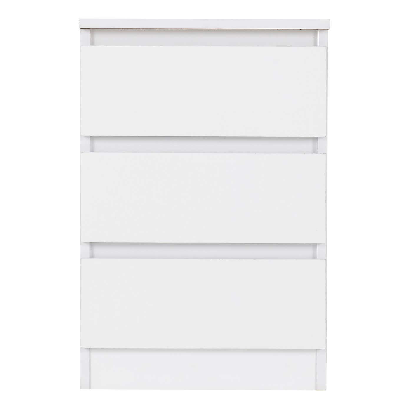 Set of 2 Malvern 3 Drawer Bedside Tables