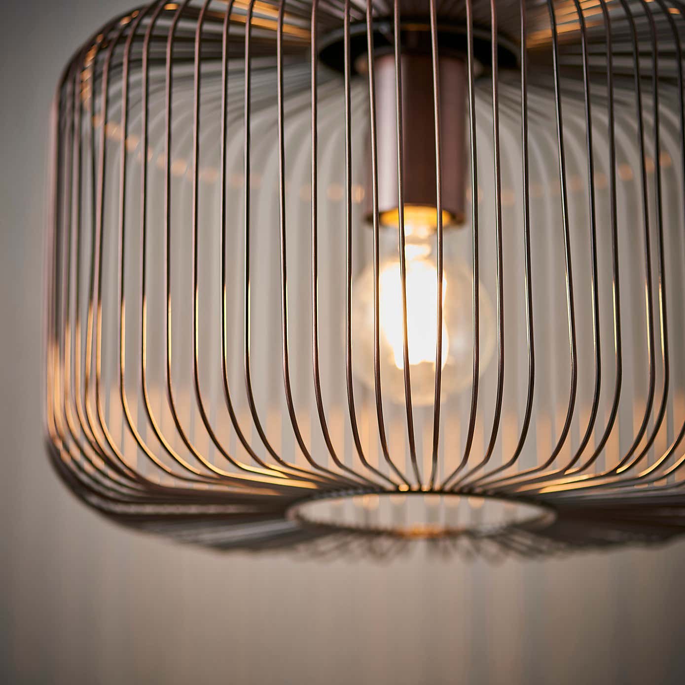 Vogue Nicola Antique Copper Pendant Ceiling Fitting