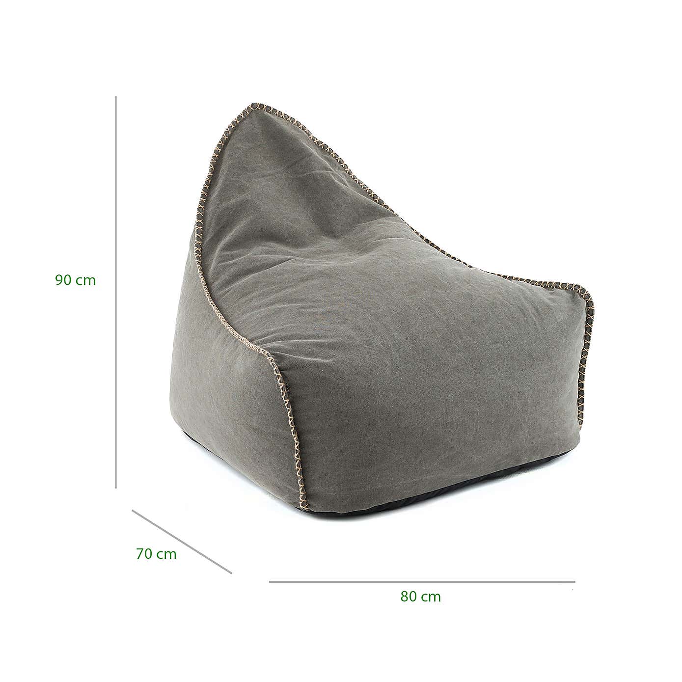 Charcoal Canvas Bean Chair