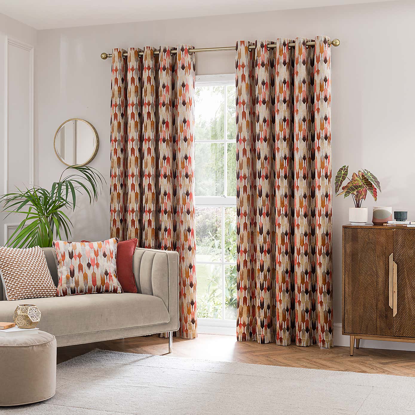 Kelso Cut Velvet Eyelet Curtains