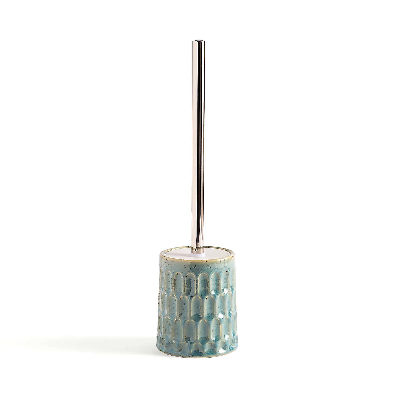 Coastal Green Glazed Ceramic Toilet Brush