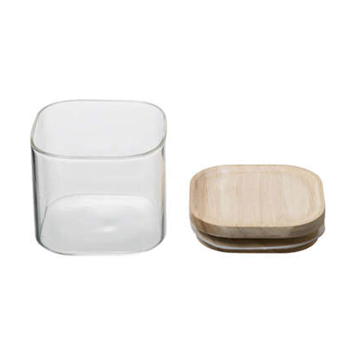 Set of 3 Stacking Glass Storage Jars