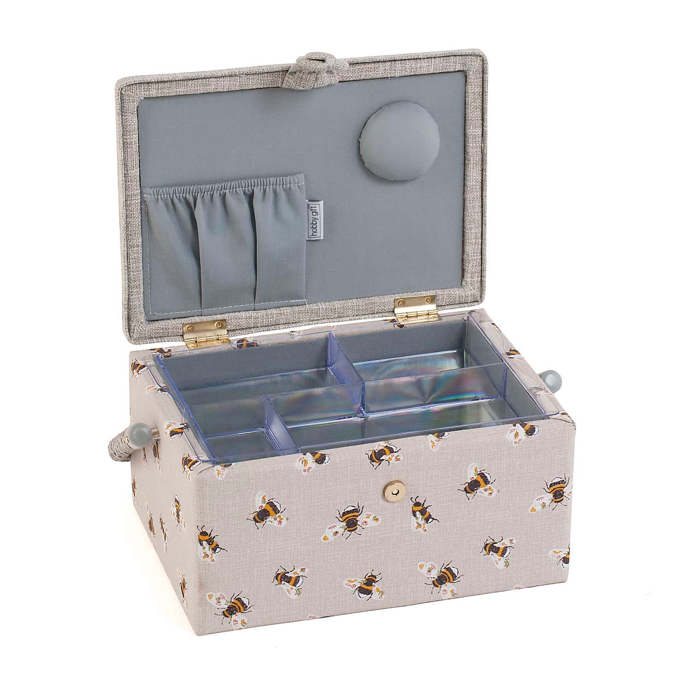 Hobby Gift Bee Medium Embroidered Sewing Basket