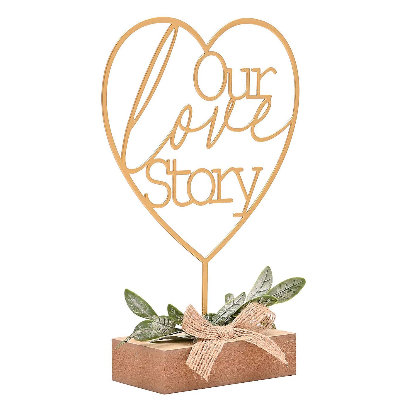 Love Story Heart Our Love Story Plaque