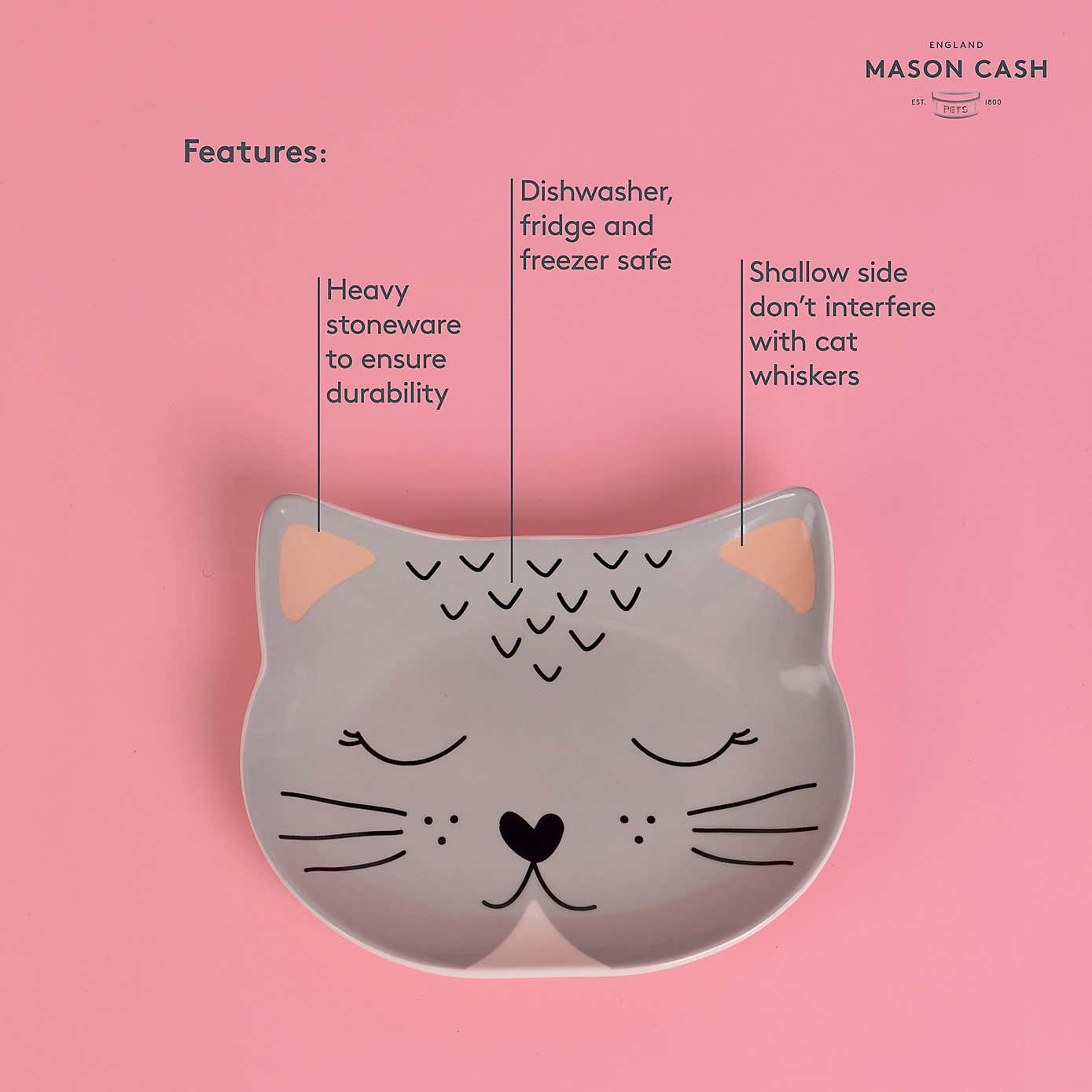 Mason Cash Smokey the Cat Saucer
