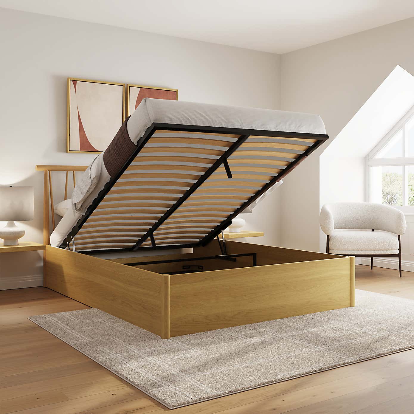 Fusum Spindle Ottoman Bed