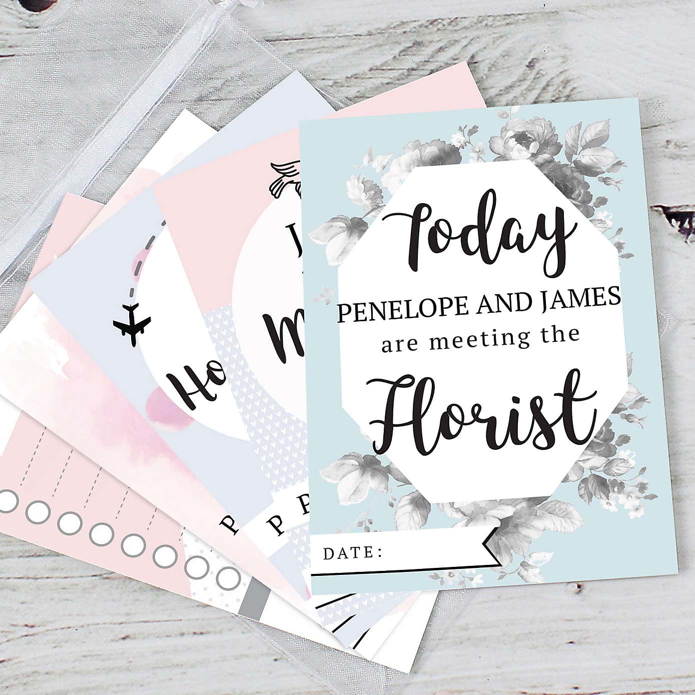 Personalised Wedding Cards Milestone Moments