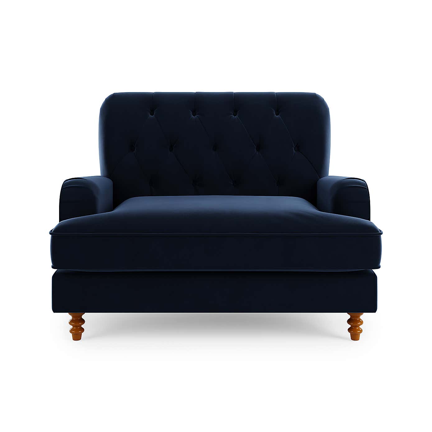 Beatrice Buttoned Velvet Snuggle Chair