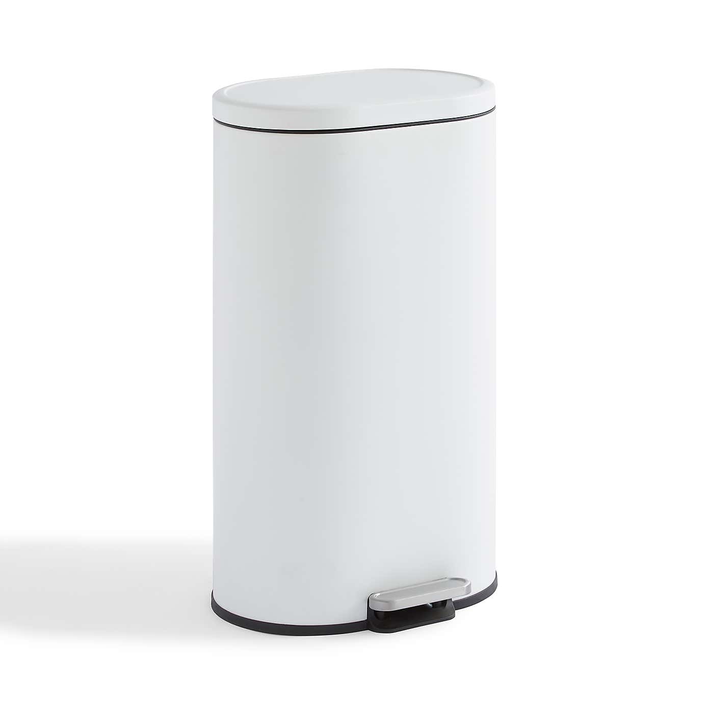 Oval 30 Litre Stainless Steel Pedal Bin