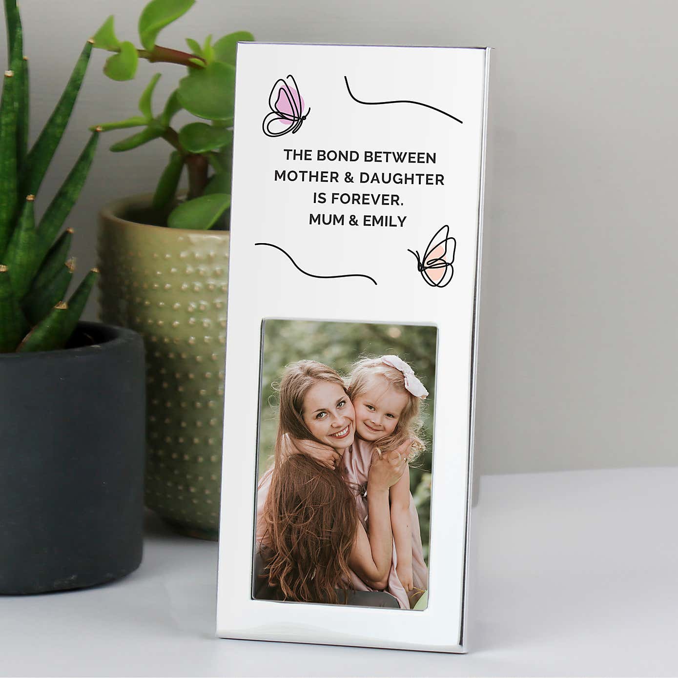 Personalised Small Butterfly Portrait Photo Frame