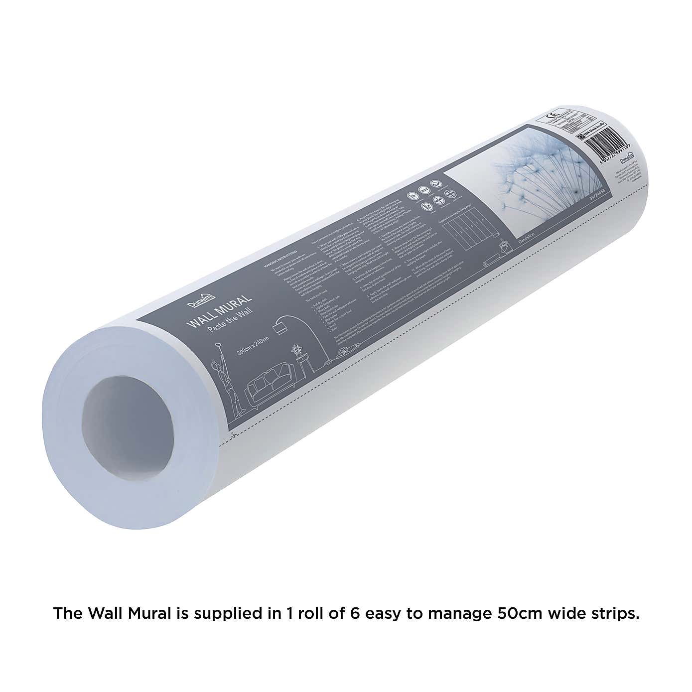 Dandelion Mural Blue