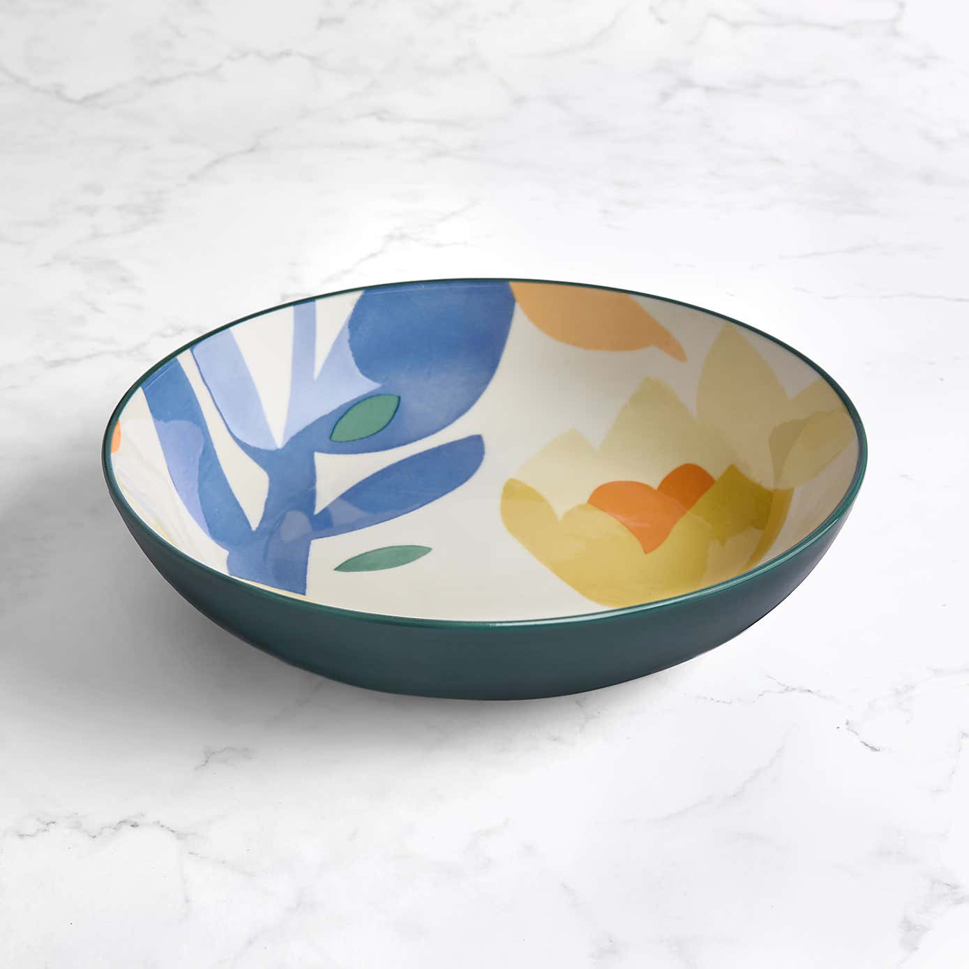 Elements Fieldsley Floral Glazed Stoneware Pasta Bowl