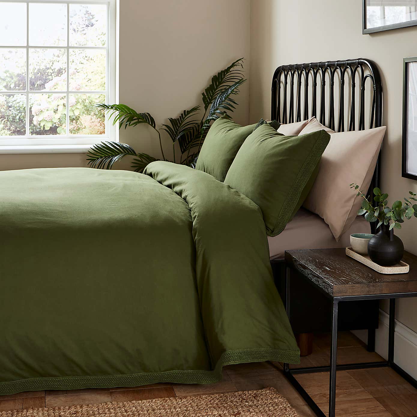Ludlow Washed Cotton Duvet Cover and Pillowcase Set
