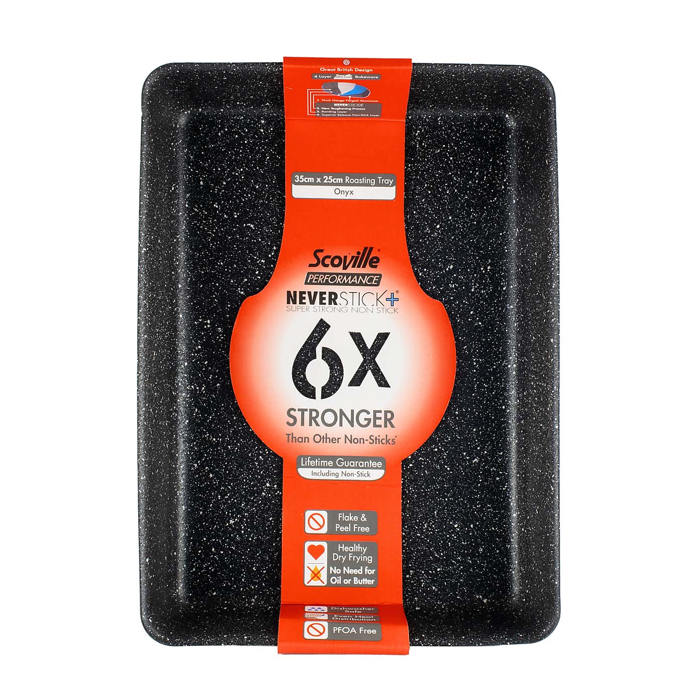 Scoville Neverstick Non-stick Aluminium 6 Roasting Tin